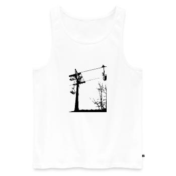 Lift - Männer Premium Bio Tank Top - Weiß - Vorne - Michal (187cm)