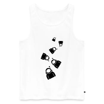 Astronaut icon icon - Men's Premium Organic Tank Top - white - Front - Michal (187cm)