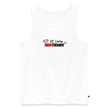 Lieblings Erzieher - Männer Premium Bio Tank Top - Weiß - Vorne - Michal (187cm)