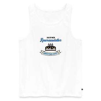 Geburtstag Raumausstatter Raumausstattung Designer - Männer Premium Bio Tank Top - Weiß - Vorne - Michal (187cm)