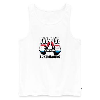 Luxembourg flag Luxembourg flag Home - Men's Premium Organic Tank Top - white - Front - AI Model Male 178 light (178cm)