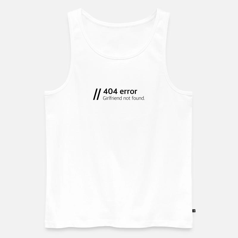 Girlfriend not found - Männer Premium Bio Tank Top - Weiß