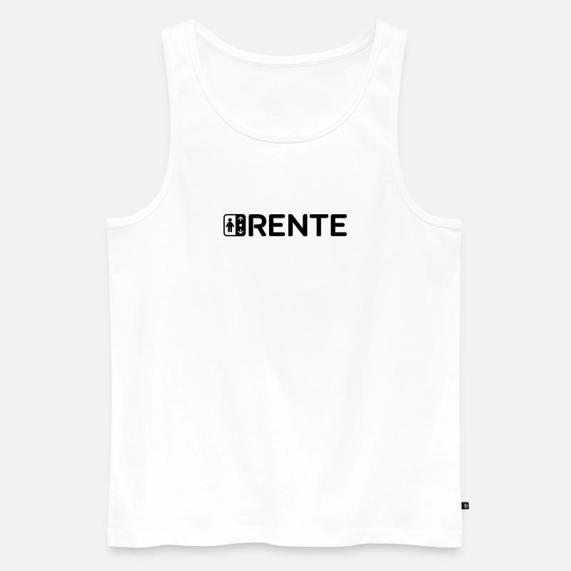 Aufzug Rente - Männer Premium Bio Tank Top - Weiß