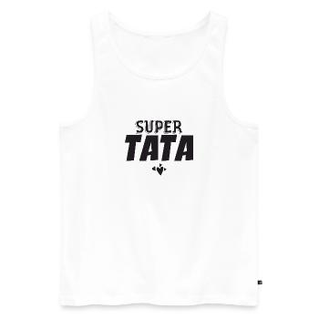 Super Tata - Débardeur bio Premium Homme - blanc - Devant - Michal (187cm)