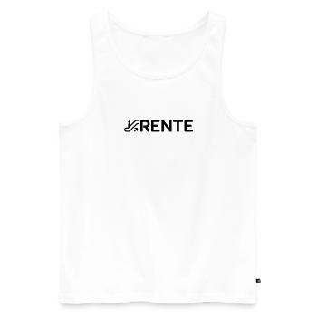 Rolltreppe Rente3 - Männer Premium Bio Tank Top - Weiß - Vorne - AI Model Male 178 light (178cm)