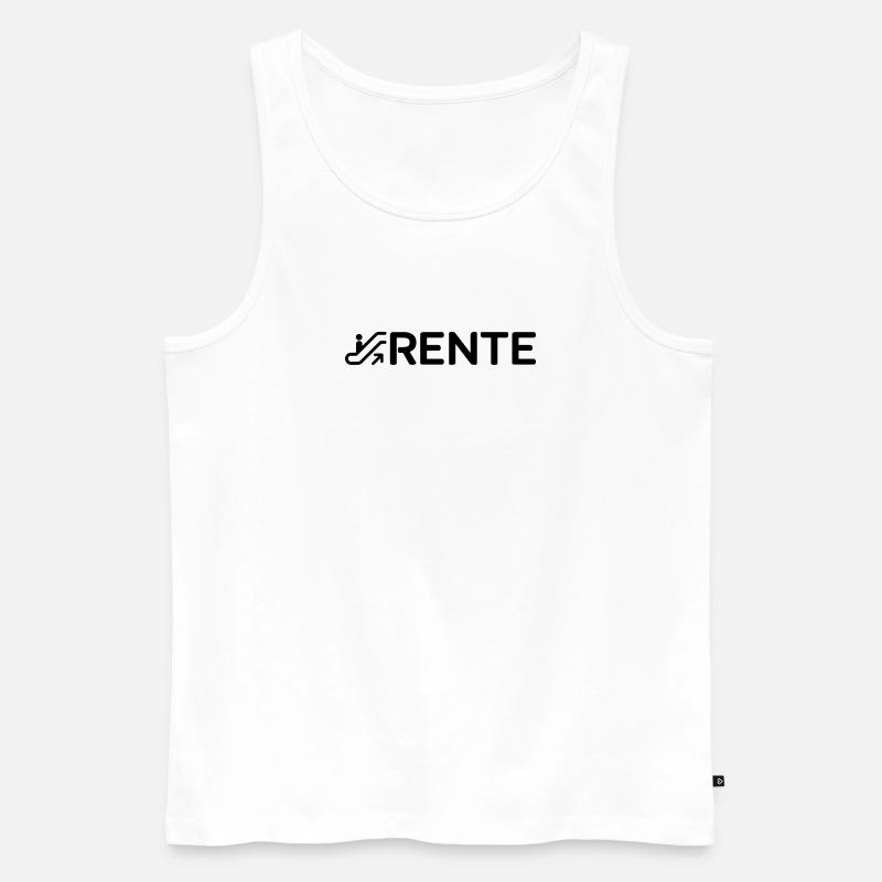 Rolltreppe Rente3 - Männer Premium Bio Tank Top - Weiß