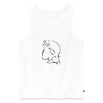 Illusion design - Männer Premium Bio Tank Top - Weiß - Vorne - AI Model Male 178 light (178cm)