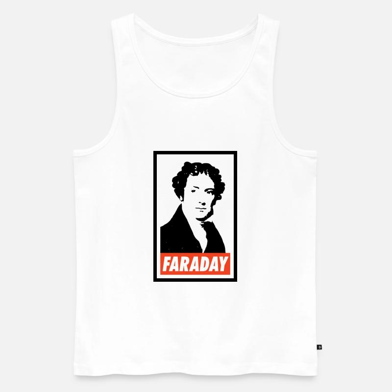 Michael Faraday - Männer Premium Bio Tank Top - Weiß