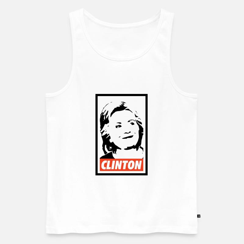 Hillary Clinton - Männer Premium Bio Tank Top - Weiß