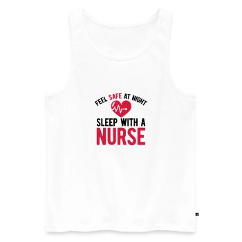 Krankenschwester - Männer Premium Bio Tank Top - Weiß - Vorne - AI Model Male 178 light (178cm)