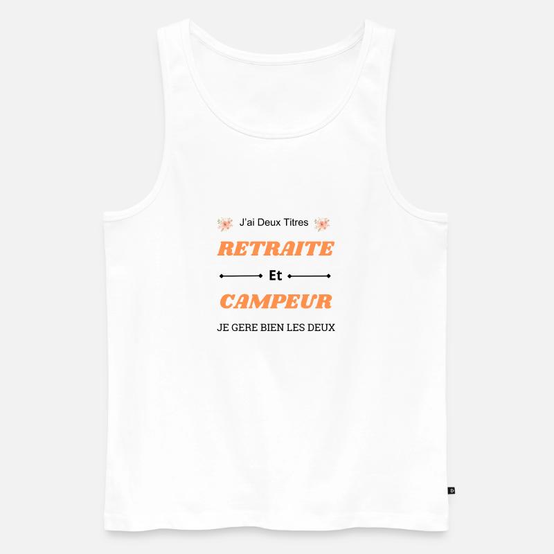 Ich habe zwei Titel - Männer Premium Bio Tank Top - Weiß
