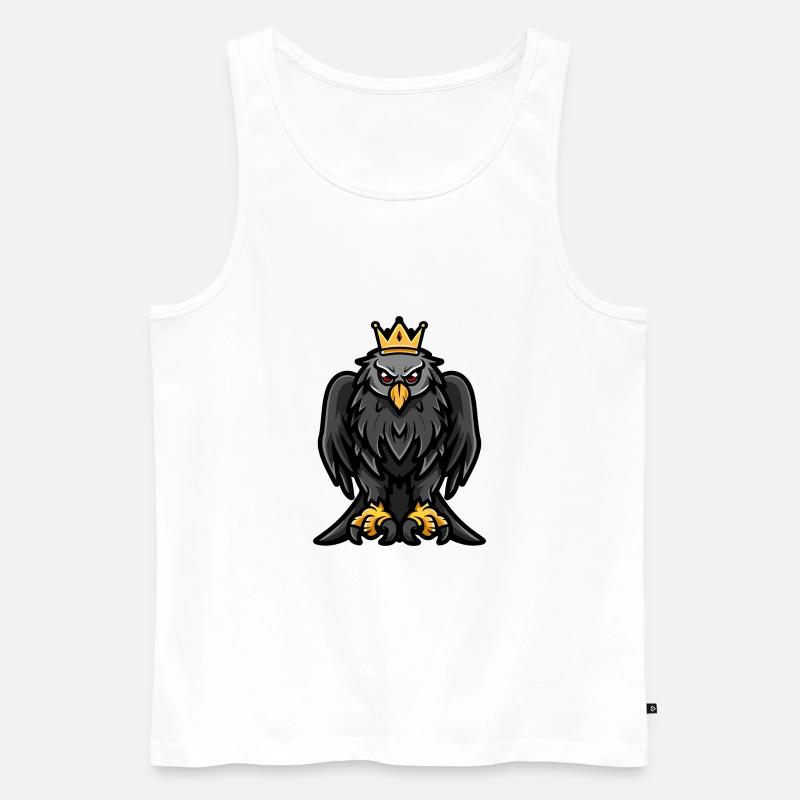 Harpyie Vogel Comic Krone - Männer Premium Bio Tank Top - Weiß