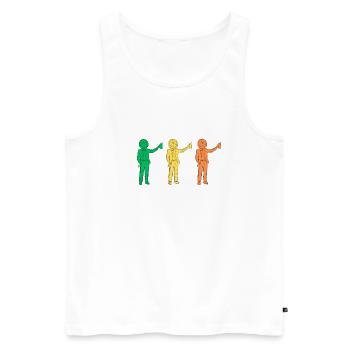 Citrus Trio - Lime, Lemon, Orange - Men's Premium Organic Tank Top - white - Front - AI Model Male 178 light (178cm)