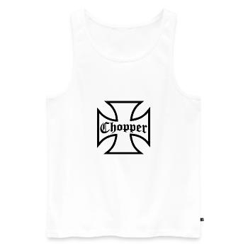 Iron Cross Iron Cross for Bikers - Men's Premium Organic Tank Top - white - Front - AI Model Male 178 light (178cm)