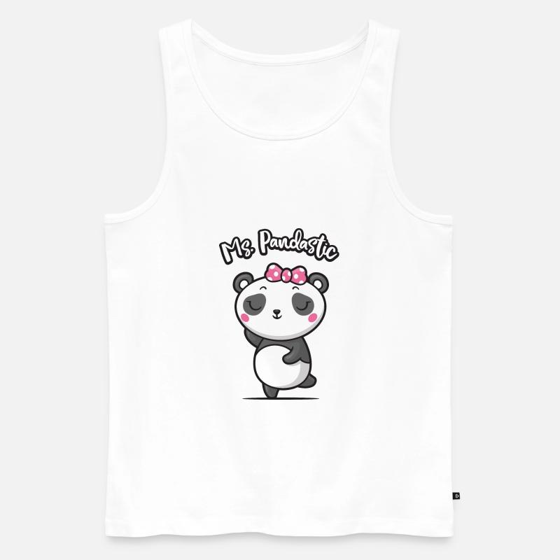 Frau Pandastic - Männer Premium Bio Tank Top - Weiß