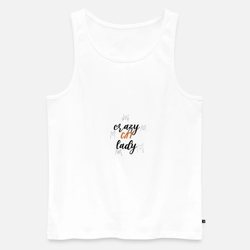 Cat - Männer Premium Bio Tank Top - Weiß