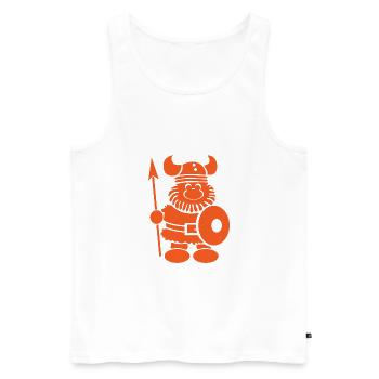 Wikinger Geschenk Spruch Dänemark Nord - Männer Premium Bio Tank Top - Weiß - Vorne - Michal (187cm)