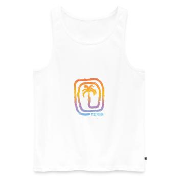 Cool Polynesia Palm Tree Souvenir Vacances - Débardeur bio Premium Homme - blanc - Devant - Michal (187cm)