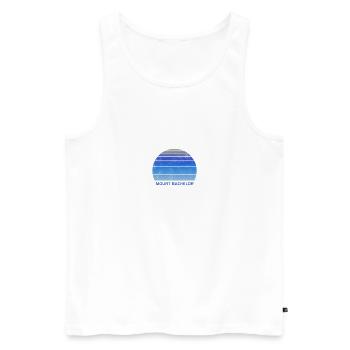 Retro Mount Bachelor Sunset Outdoors Fan Ski - Men's Premium Organic Tank Top - white - Front - Michal (187cm)