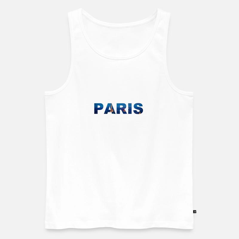 paris - Männer Premium Bio Tank Top - Weiß