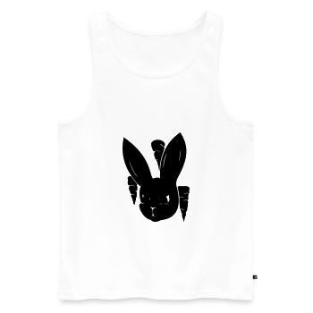 Schwarzer Hase / Black Rabbit - Men's Premium Organic Tank Top - white - Front - AI Model Male 178 light (178cm)