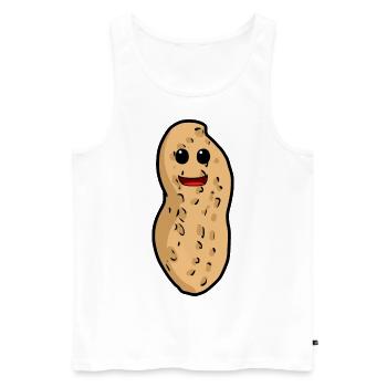 Erdnuss Nuss Kinder Kind Nuss Kleinkind Baby - Männer Premium Bio Tank Top - Weiß - Vorne - AI Model Male 178 light (178cm)