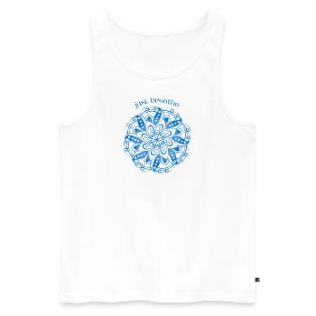 Just - Men's Premium Organic Tank Top - white - Front - AI Model Male 178 light (178cm)