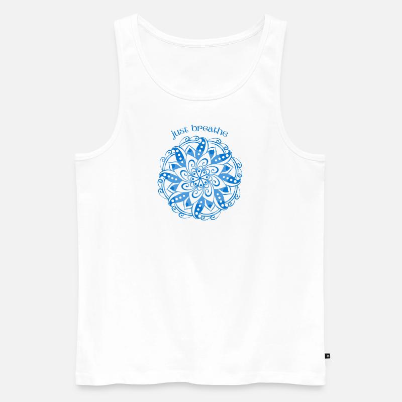 Atme einfach - Männer Premium Bio Tank Top - Weiß