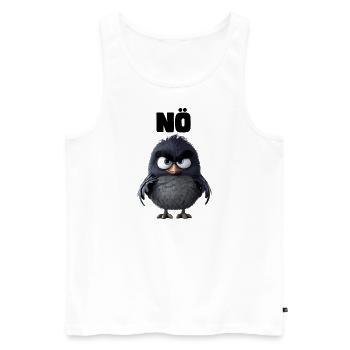 Rabe "NÖ" Design - Männer Premium Bio Tank Top - Weiß - Vorne - Michal (187cm)