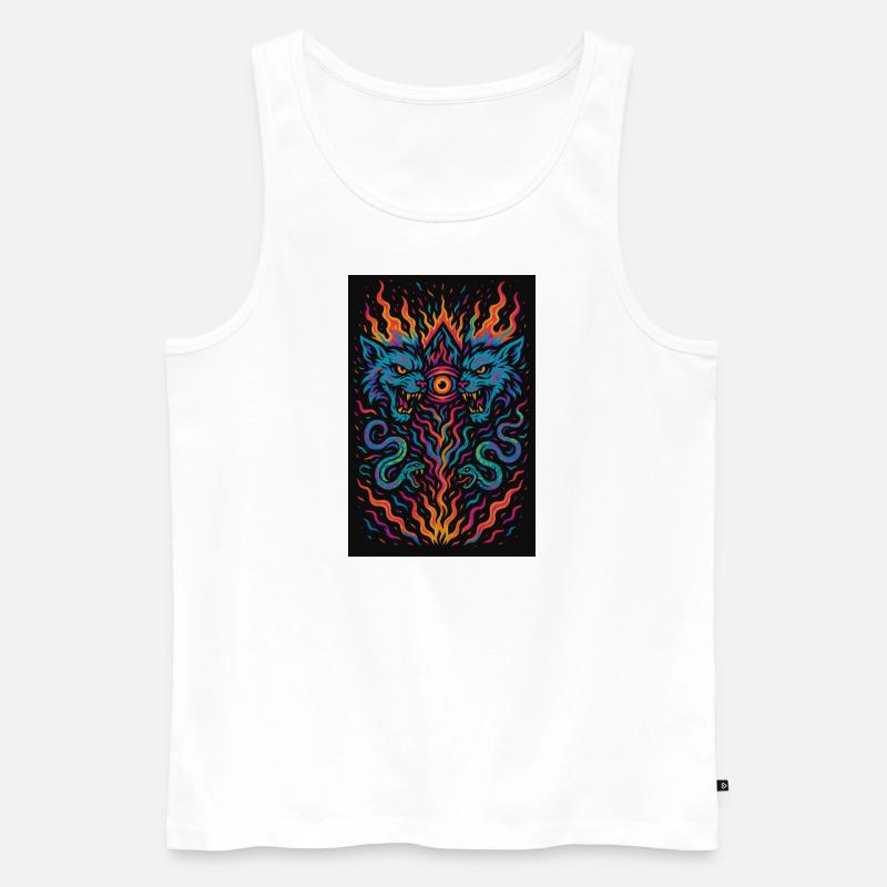 CAD670D7 2FB3 43EA B983 6B98D96F41E8 - Männer Premium Bio Tank Top - Weiß