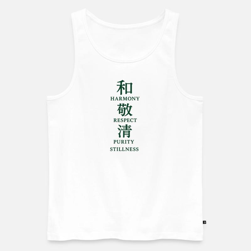 Harmony Respect Purity - Männer Premium Bio Tank Top - Weiß