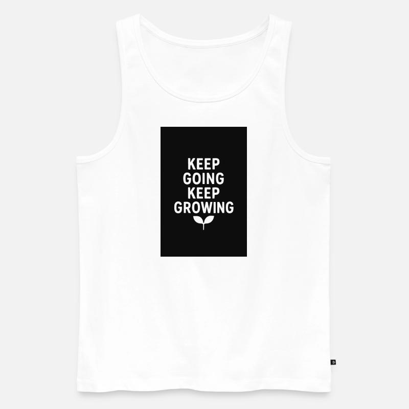 Keep Going - Männer Premium Bio Tank Top - Weiß