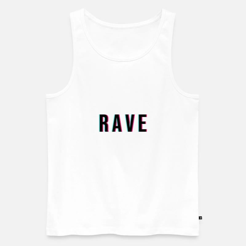 R A V E rave - Männer Premium Bio Tank Top - Weiß