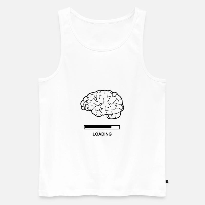 Brain Loading - Männer Premium Bio Tank Top - Weiß