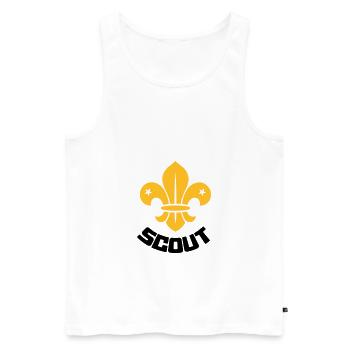 Scout - Scouting - Men's Premium Organic Tank Top - white - Front - AI Model Male 178 light (178cm)