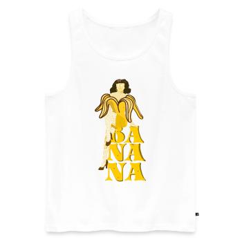 Pinup Banane - Männer Premium Bio Tank Top - Weiß - Vorne - AI Model Male 178 light (178cm)