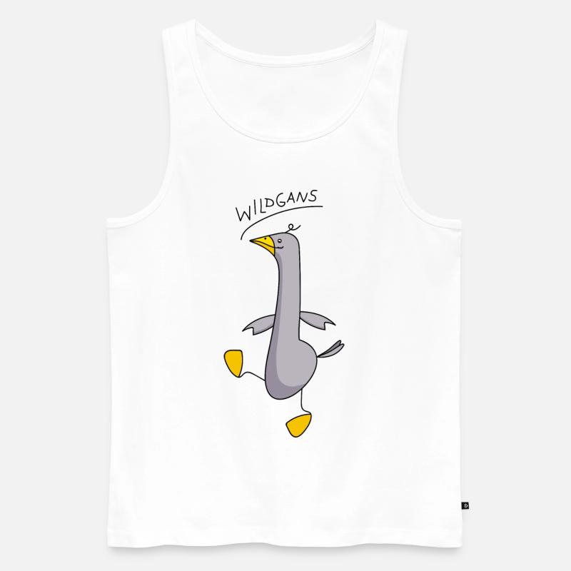 Wildgans - Männer Premium Bio Tank Top - Weiß