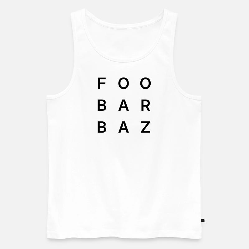foobarbaz - Männer Premium Bio Tank Top - Weiß