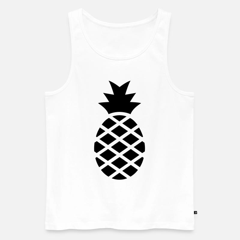 Ananas - Männer Premium Bio Tank Top - Weiß