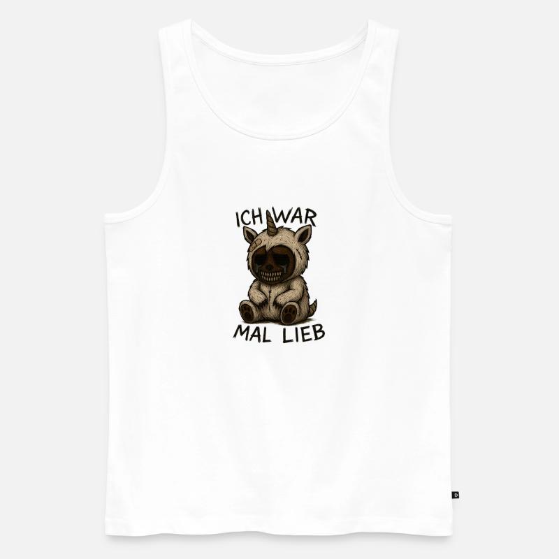 Ich war mal lieb - Männer Premium Bio Tank Top - Weiß