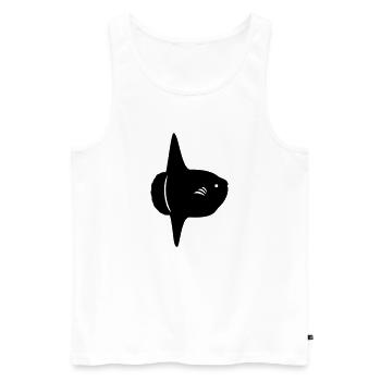 Mondfisch - Mola Mola - Männer Premium Bio Tank Top - Weiß - Vorne - Michal (187cm)