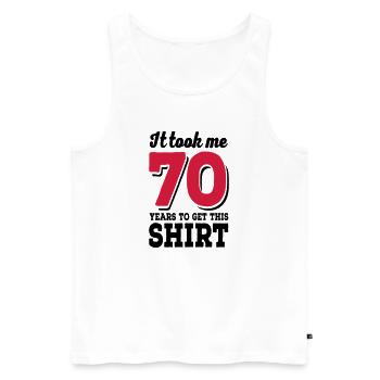 70 Geburtstag - Männer Premium Bio Tank Top - Weiß - Vorne - Michal (187cm)
