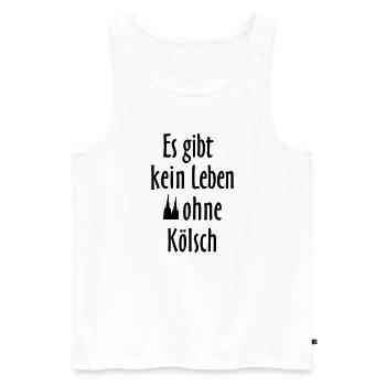 In Köln gibt es kein Leben ohne Kölsch - Männer Premium Bio Tank Top - Weiß - Vorne - Michal (187cm)