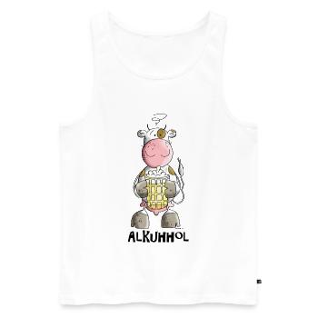 Alkuhhol - Männer Premium Bio Tank Top - Weiß - Vorne - Michal (187cm)