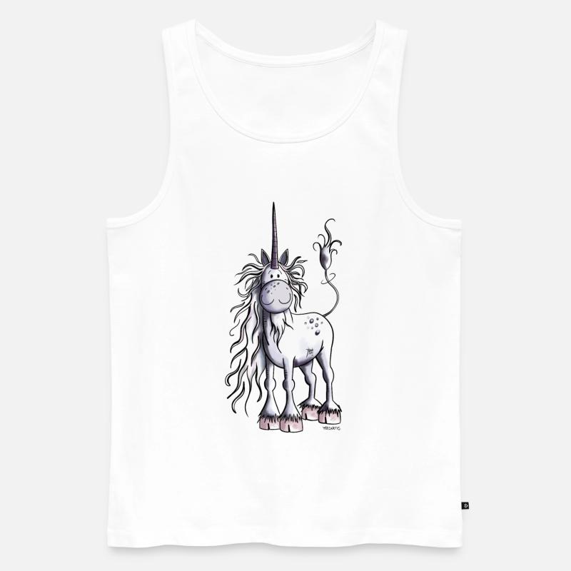 Es ist Einhorn Zeit - Männer Premium Bio Tank Top - Weiß
