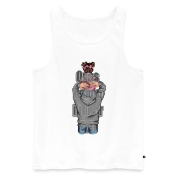 Grandpas always have time granddaughter - Men's Premium Organic Tank Top - white - Front - Michal (187cm)