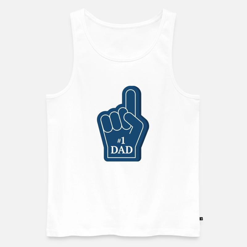Dad #1 Design - Männer Premium Bio Tank Top - Weiß