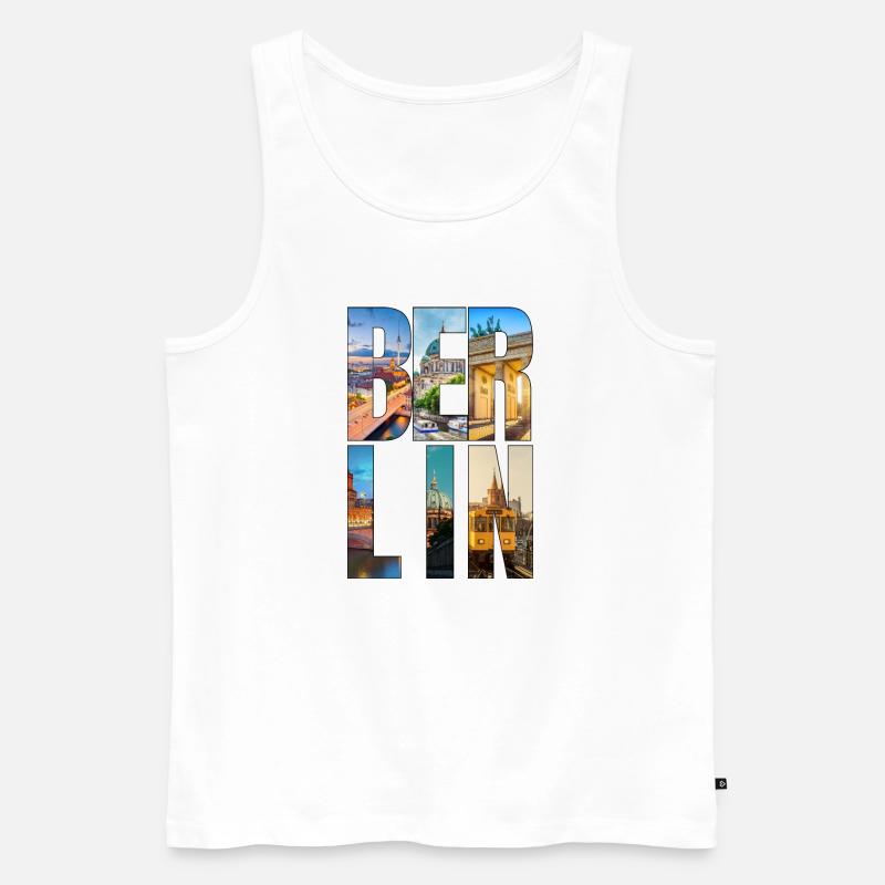 Berliner Stadthochschule - Männer Premium Bio Tank Top - Weiß
