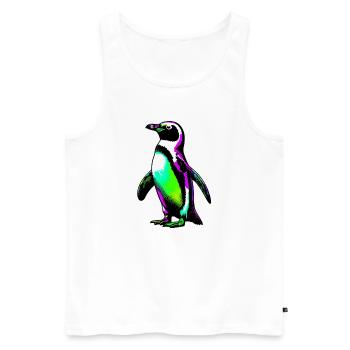 Penguin - Men's Premium Organic Tank Top - white - Front - Michal (187cm)