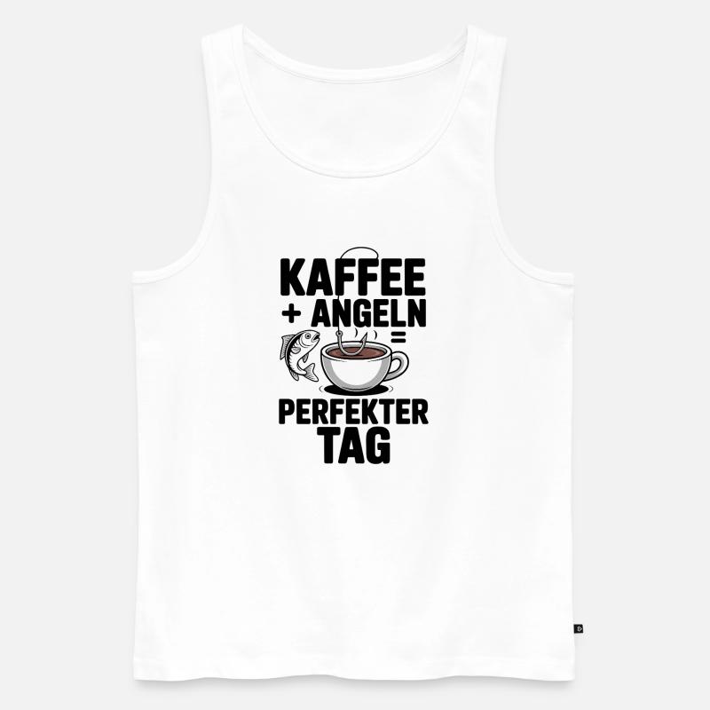 Angler Geschenk Perfekte Geschenkidee - Männer Premium Bio Tank Top - Weiß